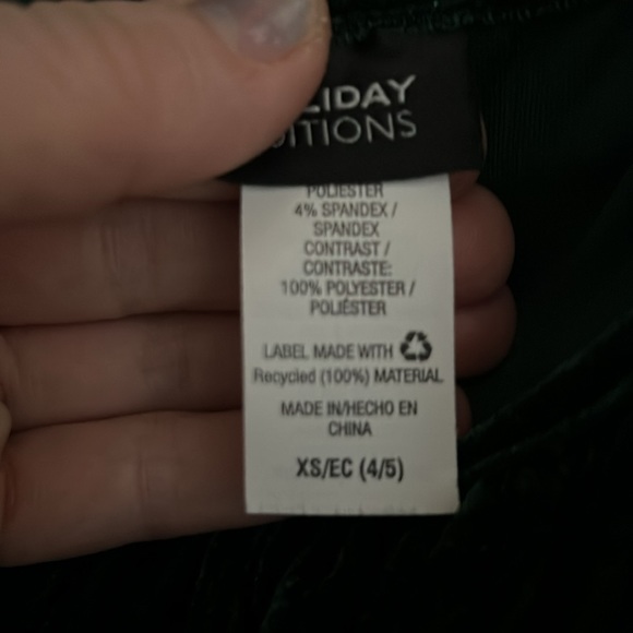 EUC Dark Green Velvet formal dress by Holiday Editions size XS - Picture 7 of 7